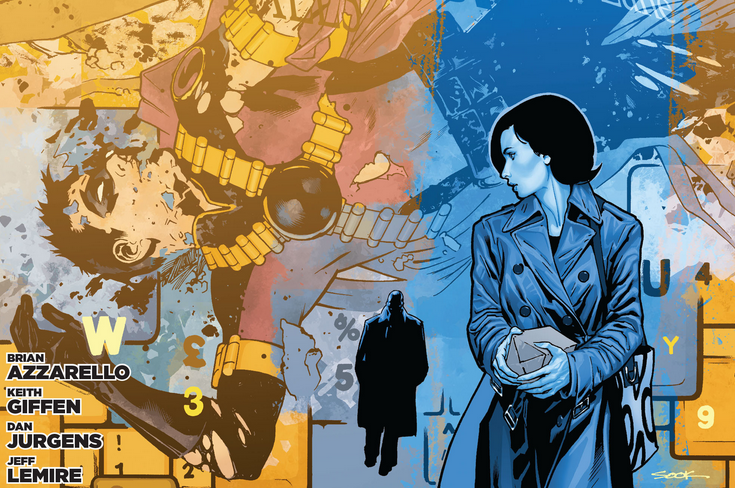 the cover of Futures End #6, featuring a dead Tim and Lois as a reporter